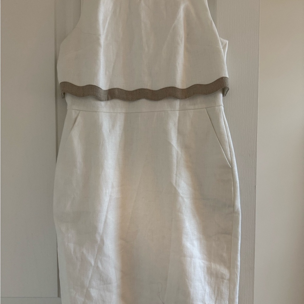 J. Crew  White Sleeveless Dress